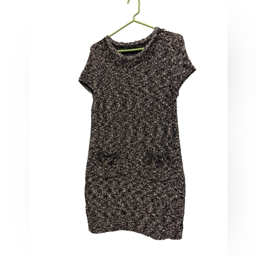 Ann Taylor Black and White Tweed Mini Dress
